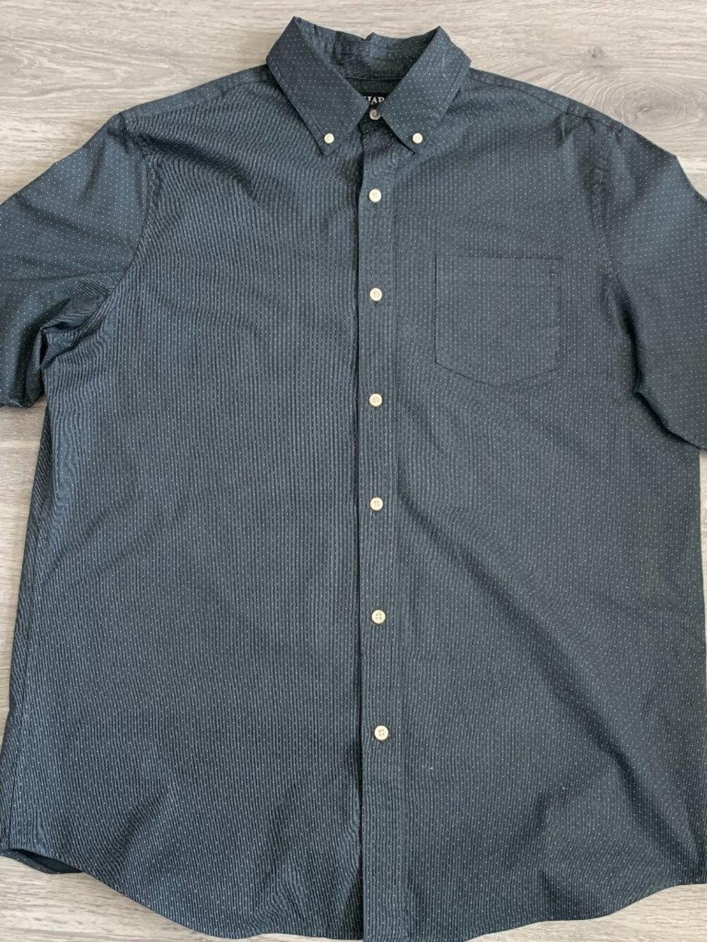 Chaps Stretch Easy Care Dress Button Down Long Sleeve Tee Shirt Mens Size L RN#4